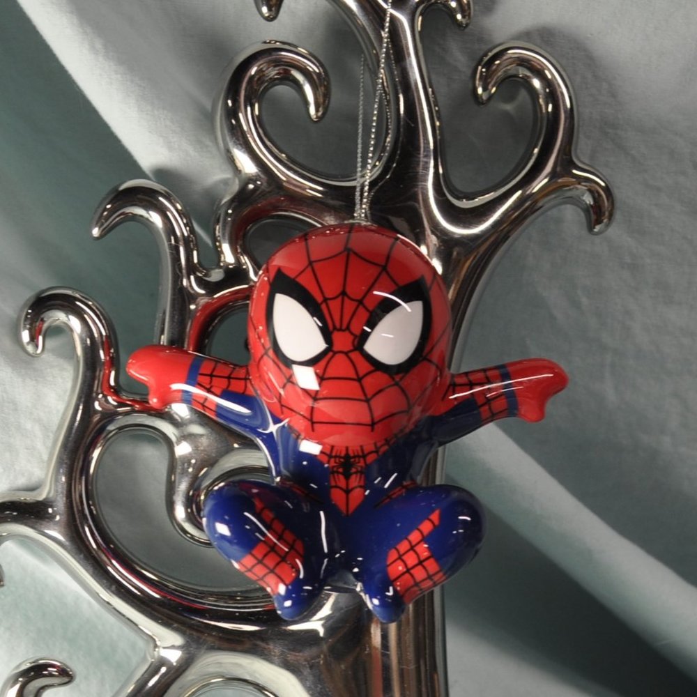 3 for $40 - chibi leaping marvel spiderman ornament (w1504)